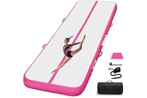 PPXIA Airspot Air Track Matte – Air Roll Air Barrel ginnastica, tappetino da ginnastica con borsa e pompa, tappetino da allenamento per casa, taekwondo, yoga, palestra, fitness