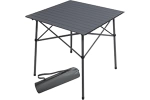 ‎PORTAL Portal Campingtisch klappbar Klapptisch Camping faltbar mit Aluminium Tischplatte belastbar 80kg mit Tragetasche für Picknick Grillen Garten Balkon