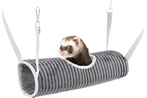 HILEYU Kleintier Hängematte Hamster Hängetunnel Frettchen Hängematte Meerschweinchen Tunnel Kuscheltunnel Ratten Haustier Tunnel röhren Spielzeug Hamster-Verstecktunnel für Käfig Chinchilla Kleines Haustier