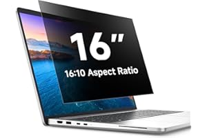 STARY Laptop Privacy Screen 16 Inch Removable, 16:10 Aspect Ratio Anti Spy Blue Light Glare Laptop Privacy Shield for Dell/Hp/Acer/Lenovo/ThinkPad/Samsung/Asus/Sony