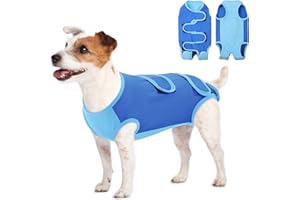 ASENKU Traje de Recuperación de Cirugía para Perros, Body Perro Post Cirugía Hembra, Pijama Perro, Alternativa de Collar en Forma de Cono para Perros Después de la Cirugía