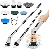 Goodscity Electric Ultra Flexi Spin Scrubber, Cordless Cleaning Brush for Home, Kitchen, Bathroom,Window, Tiles, Car| 4 Angle