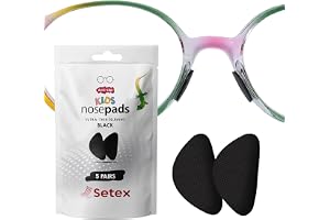 Setex Gecko Grip Barn Näskuddar För Glasögon 5 Svarta Par 0.6 × 6 × 10.88mm