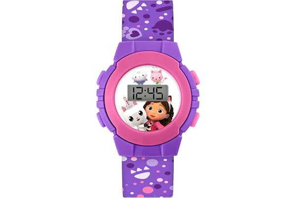 Disney Flickors digitala kvartsur med plastrem GAB4069 AMZ, Lila, Traditionell