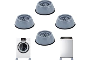 XPOOP 4 Stück Anti Vibration Waschmaschine,Waschmaschine Dämpfer, Anti Vibration Waschmaschine Füße, Silent Waschmaschine Füße Schützen Geräte und Verlängern ihre Lebensdauer, Leicht zu Reinigen