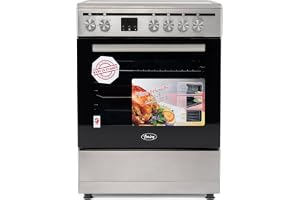 Terim 60X60 Ceramic Cooking Range, 6 Oven Function With Turbo Fan, Stainless Steel, Tervc66St, 1 Year Warranty