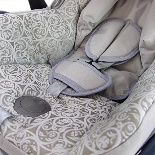 Babys-Dreams Ersatzbezug für Maxi-Cosi CabrioFix 6 tlg. SILBER MOSAIK *NEU* Bezug für Babyschale Sommerbezug Cabrio Fix - 4