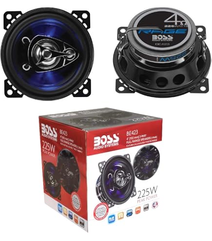Kit 2 Altoparlanti Coassiali A 4 Vie Boss Audio NX524 – 5,25 Pollici, 150W RMS, 300W Max, 4 Ohm, Sospensione In Gomma + Cavi Inclusi
