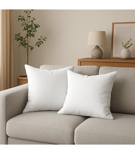 Russo Tessuti 2 Cuscini Anima Imbottitura Microfibra 45x45 Cm, Anallergici, Lavabili In Lavatrice, Made In Italy