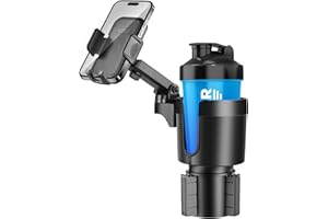 UPROZIL Car Cup Holder, Adjustable Water Bottle Holder for Cars, Cup Holder Expander with 360°Rotation Phone Holder, Universal Car Extender for Water Bottles Water Cup Holder, Stable Easy Installation