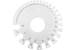 WALFRONT Acier inoxydable Mesureur d'épaisseur de fil rond à 2 côtés pour Mesurer le fil non ferreux et le métal, Jauge de règle de testeur Outil de diamètre