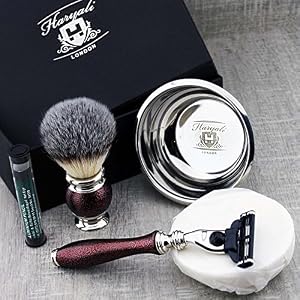 Haryali London Shaving Kit – 5 Pc Shaving Kit – 3 Edge Shaving Blade Shaving Razor - Synthetic Hair Shaving Brush… - Image 3