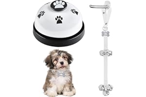 KEXIAVA 2 Unidades Timbres para Perros Timbre para Mascotas Perros Accesorios Timbre Perros Adiestramiento Timbre de Puerta para Perros para Salir al Aire Libre Campana de Tren de Cachorros (Blanco)