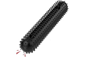 petizer Dog Squeaky Toys For Aggressive Chewers | Tough Toothbrush Puppy Chew Toy | Nearly Indestructible Rubber Toys for Pet Training, Teeth Cleaning, Playing and Chewing for Medium & Large(Black