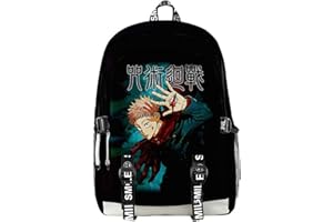Gumstyle Anime Jujutsu Kaisen Sac à Dos Sac d'école Imprimé en 3D Cartable Laptop Backpack Etudiant Fille Garçon Sac Scolaire de Voyage 1154/3