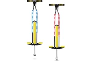 Leitee 2 Pcs Pogo Stick, Suitable for 80-160 Lbs, Soft Foam Jump Stick, Easy Grip Handles, for Beginners Teens Adults Outdoor Exercise Body Balance Keep Healthy(Blue, Red)
