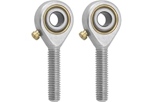 SG Store 2 Stück M6x1.0 Gelenkkopflager mit Kugelgelenk POS6 Linksgewindeanschluss Selbstschmierendes Gelenklager mit Kontermuttern