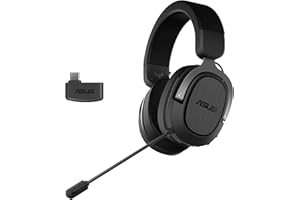 ASUS TUF Gaming H3 Wireless Gaming Headset with 2.4GHz Wireless Connection, Virtual 7.1 Surround Sound, Lightweight design and Copatiable with PC, Playstation 5 and Nintendo Switch
