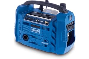 Scheppach Airforce 6 Portable Cordless 20V Air Compressor | 10.3 Bar | Hybrid Power 230V/12V/20V | USB & USB-C Ports | IXES Series