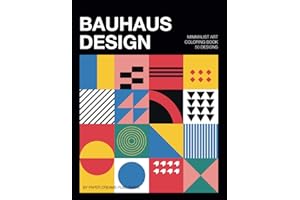 Minimalist Art Bauhaus Design Coloring Book for Adults: 50 Geometric Shapes and Patterns Large Print Designs to Color