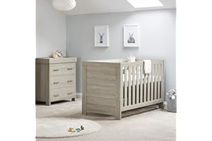 Obaby Nika 2 Piece Room Set - Grey Wash - Includes Nika Cot Bed & Changing Unit