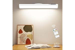 Hapfish Lampara LED Armario Sin Cable 4000mAh, Luz LED Adhesiva USB Recargable Magnetica Inalambrica, Luces Escritorio Bateria con Mando, Barra Flexo Pilas para Pared Espejo Cocina Baño Interior
