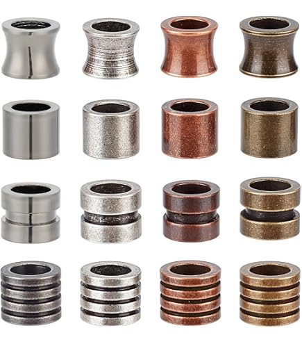 12 Blaue Edelstahl-Perlen 10 Mm – Geriffelt, Für Paracord, Armbänder & DIY-Schmuck