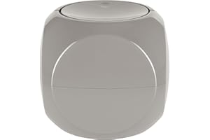 Spirella - Pattumiera cosmetica, Contenitore per rifiuti, Bagno, con Coperchio Basculante, per Spazzatura, da Tavolo, da 1 litro, Tortora