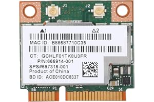 CICIGLOW BCM943228HMB 802.11n 300Mbps Dual Band Half Mini PCIe Wireless WiFi Card Bluetooth 4.0 per HP 210 G1/820 G1/840 G1/850 G1/640 G1/440 G1/430 ​​G1/445 G1 Laptop