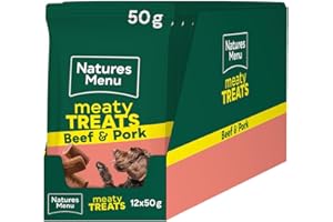 Natures Menu Meaty Treats for Adult Dogs with Beef - 12 x 50g