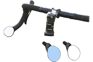 Hafny Road Bike Bar End Mirror, Convex Blue Glass Mirror, HF-M956B-FR06 (Anti-glare Blue)