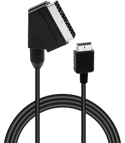 Cavo RGB Scart Per PlayStation - Compatibile Con PS1 PS2 PS3, Uscita Audio Separata, 2 Metri