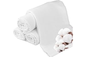 Musselin Mullwindeln – 3er Pack 70x70cm – Weiß Stoffwindeln Spucktücher Plumeri – Oeko-Tex Zertifiziert – Handgefertigt in der EU für Babypflege