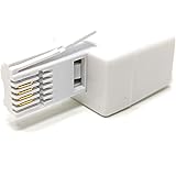 Maincore BT Plug to RJ11 Socket Crossover Telephone Modem Cable Adapter, Converter