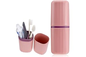Giantree Etui na szczoteczki do zębów, podróżny kubek na szczoteczki do zębów etui przenośny kubek do mycia zębów 3 w 1 etui na szczoteczki do zębów pudełko na szczoteczki do zębów tworzywo sztuczne