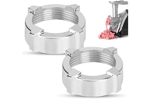 BEUFEE Tuerca de repuesto para picadora de carne, 2 Piezas Tuerca Para Picadora De Carne Tuerca picadora de carne de acero inoxidable tuerca universal para picadora de carne