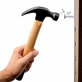 TECHZOCO Carpenter's Hammer, Claw Hammer, Nail Hammer, Suitable for Carpentry, Nail Puller, Hand Hammer, Wooden Handle, Lengt