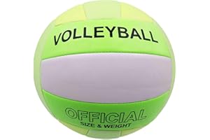 YUYQAQ Volleyball Official Size 5 for Indoor Outdoor, Soft Touch Lightweight Volley Ball for Kids, Teens, and Adults, Volleyball Kit for Beach Game Gym Training Beginner