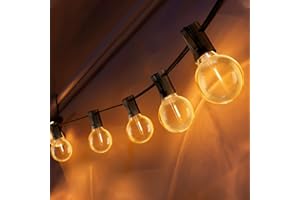eisaro Catena Luminosa Led | 48M Luci Giardino, Dotata di Lampadine G40 70+5, Materiale Plastico, IP44 Impermeabile, Adatta per Esterni E Interni, Balconi, Feste, Terrazze E Altri Scenari.