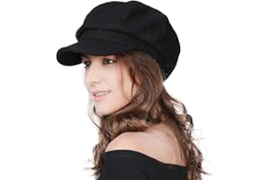 Comhats Damen Ballonmütze Wolle warme Schirmmütze Wintermütze Barett Maler Mütze mit Visor