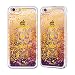 Produktbild Head Case Designs Gold Mandala Doodle Purpur Handyhülle mit flussigem Glitter für Apple iPhone 6 / 6s