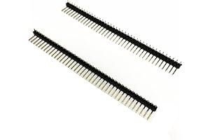 zalati stiftlister, 50 stycken, rak kontakt, rund, 40-polig, 2,54 mm, kretskortkontakt