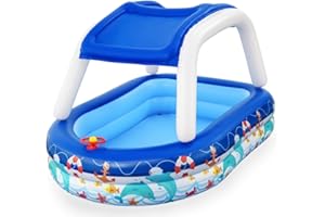 Bestway Piscina familiar inflable Capitán marino de Bestway® con sombrilla UV Careful™