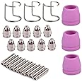 MEETOZ 26pcs Plasma Cutter Torch Consumables,SG-55 AG-60 WSD-60 Plasma Cutter Accessories