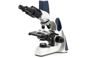Swift DMSW-300 Compound Binocular Microscope, 40X-1600X Magnification, Rechargeable Digital Lab Microscope with 3MP Swiftcam, LED Illumination, Semi-Plan Objectives, Compatible with Windows/Mac/Linux