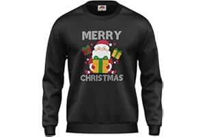 mymixtrendz Kids Boys Girls Unisex Dabbin Santa Gift Merry Long Sleeves Christmas Sweatshirt Top 7/13 Yrs