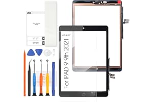 ARBILATO Touch Screen für iPad 9 2021 10.2 Bildschirm - für iPad 9th Generation Touchscreen Digitizer A2603 A2604 Glas Bildschirm (Schwarz mit Home Button, Kein LCD)