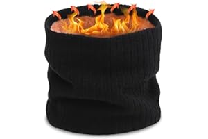 Angozo Winter Neck Warmer Knitted Snood Heated Scarf for Men Women Christmas Fishing Sports Gift