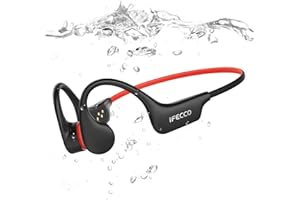I LOVE E IFECCO IFECCO Cuffie Conduzione Ossea Nuoto, IP68 Impermeabili Auricolari Piscina Nuoto Bluetooth 6.0, Cuffie Subacquee con Lettore MP3 da 8G, Wireless Auricolari per Nuoto, Corsa, Surf, Ciclismo
