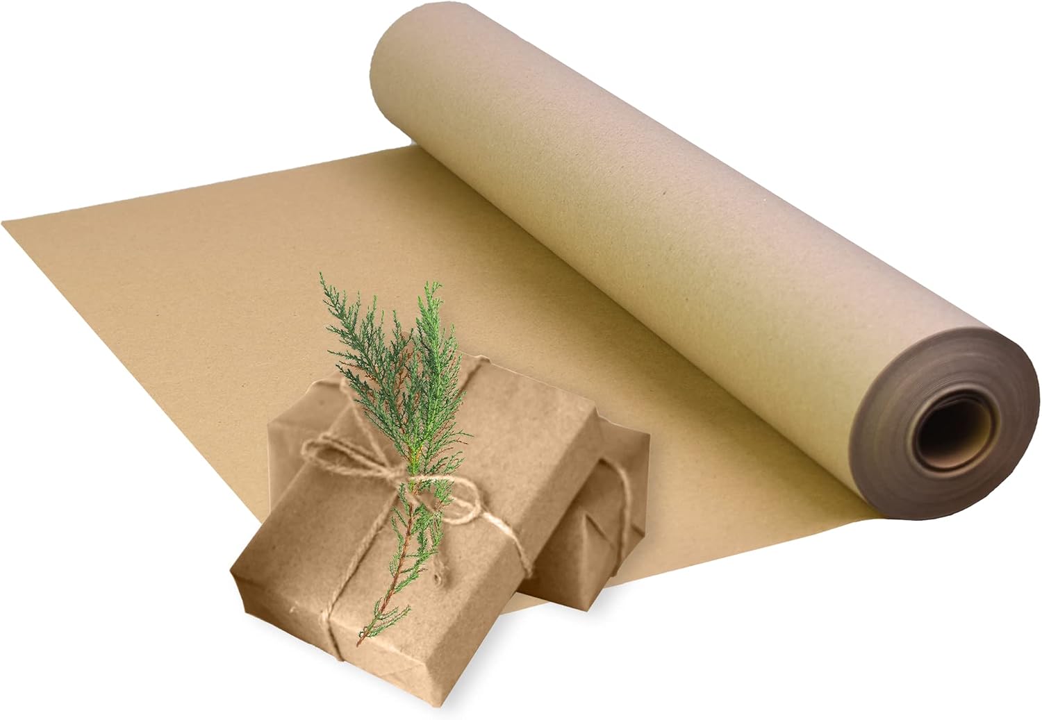 Triplast Brown ECO Kraft Paper (400mm x 30m) - Eco-Conscious & Recyclable - Multipurpose Wrapping Paper Roll with a Premium & Rustic Finish - Ideal for Gift Wrapping, Parcel Packing, Arts & Craft
